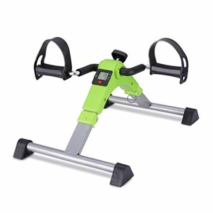 TWDYC Foot Pedal Exerciser Foldable Portable Hand Arm Leg Exercise Pedaling Machine Mini Stationary Bike Pedaler Rehab Gym Equipment 53.5 * 37 *
