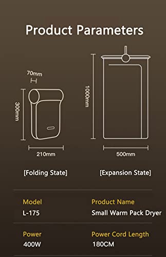 PUFYA 400W Portable Folding Dryer, Electric Clothes Dryer Machine, 8 Hours Smart Timing, Temperature Control Double Protection, Wardrobe Dryer fo