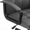 Centro Executive Office Chair, Ergonomic Computer Desk Chair Adjustable Height Desk Chairs Heavy Duty 360° Swivel Comfy Gaming Chair, PU Leath