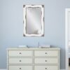 24x36 Distressed White Reclaimed Wood Wall Mirror