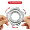 4 Pcs 3 Inch Lazy Susan Turntable Bearings, Square Rotating Swivel Bearing Plate with 150 Pound Capacity for Bar Stools, Chairs, Spin Furniture,
