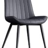 Kitchen Dining Room Furniture Chairs Home Leather Dining Chairs for Kitchen Modern Design Dining Chair PU Upholstered Dining Chair With Metal Leg