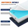 Folding Mattress Queen Size,4 Inch Tri-Folding Portable Trifold Mattress Topper with Washable Cover, Non-Slip Bottom Camping Mattress Guest Bed