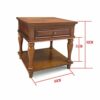 FRDTSG American Solid Wood Side Corner Corner Living Room Sofa Side Cabinet Simple Table Bedside Table Locker Walnut Small Coffee