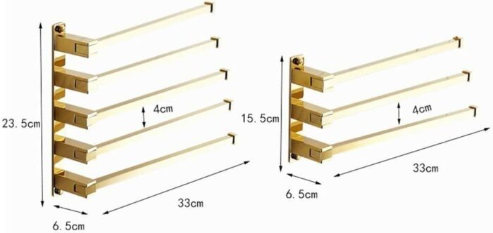 Towel Rail Wall Mounted Towel Holder Brass Wall Mounted Towel Rack Saving Space Towel Holder Swing Out Towel Bar Folding Arm Towel Hanger For Toi