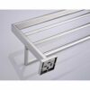N/A Bathroom Towel Rack Holder Stainless Steel Chrome Wall Mounted Square Bath Towel Holders Towel Racks Bathroom Accessories