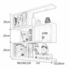 PIBM Wine Stand Wooden Glasses Holder Goblet Shelf Hanging Household Kitchen Bar Storage Display Frame J1031, Primary Color , 80*20cm