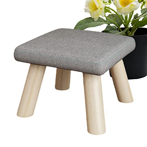 Huaxingda Small Ottoman | Wooden Storage Ottoman with Non-Slip Pad - Footstools, Small Ottoman Footrest for Living Rooms, Offices, Kitchens, and