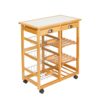 BHVXW Kitchen & Dining Room Cart 2-Drawer Removable Storage Rack with Rolling Wheels Kitchen Trolley Cart Dining