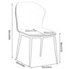 Kitchen Dining Room Furniture Chairs Modern Design Dining Chair Set Of 6 Water Proof PU Leather High Back Padded Soft Seat Reception Chair for Di