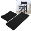 Zerodis 1 Set Director Chair Covers Canvas Replacement Seat Cloth Home Supplies Protector Cover Durable Furniture Accessories(Black)