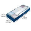 WENKO Underbed Cabinet air-Permeable, Polypropylene, Blue, 45 x 105 x 15 cm