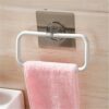 RSOCHS Home Storage Suction Cup Wall Hanger Durable Storage Rack Bathroom Towel Rack Bathroom Organizer Punch-free Holder
