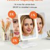 EASEHOLD Lighted Makeup Mirror with 1X/2X/3X Magnification, 60 LEDs, 3-Color Lighting Modes, Stepless Dimming, 2000 mAh Rechargeable Battery, for