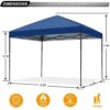 ABCCANOPY 2x2M Pop Up Gazebo Commercial Gazebo With Upgraded Roller Bag, 4 Weight Bags, Stakes and Ropes(Navy Blue)