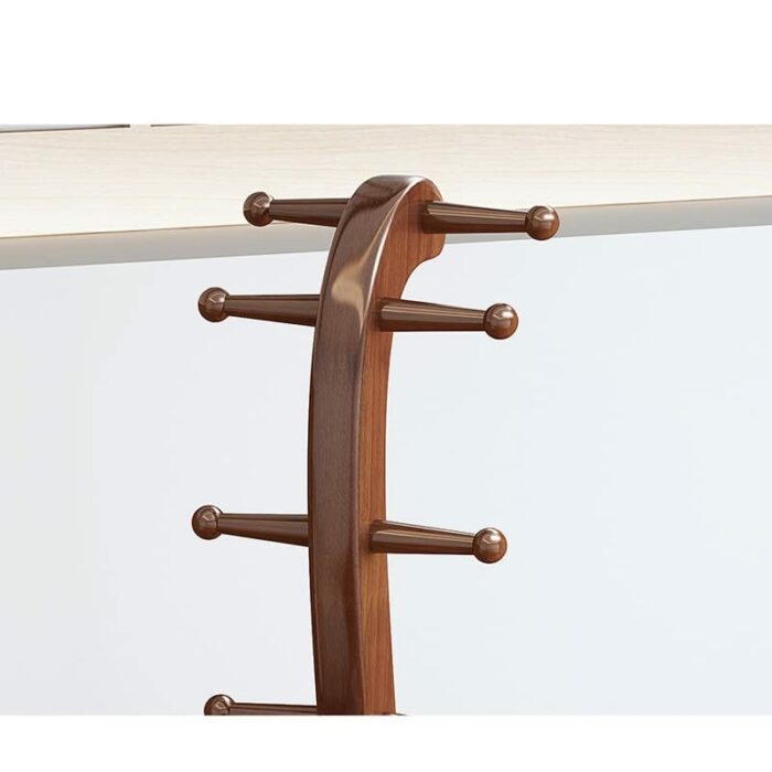 N/A Wooden Wall Entrance Floor Standing Coat Rack Clothes Garment Rack Wardrobe Hat Stand Furniture (Color : A, Size : Light Grey)