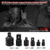 Impact Socket Adaptor Set, Socket Wrench Adapters, 6 Pcs Reducer Adapter for Converter Socket Set 1/4" 3/8" 1/2" 3/4"