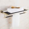 HIGOH Towel Racks,Bathroom Towel Rack Wall Mounted Towel Holder,European-Style Bathroom Hardware,And Antique Bath Towel Rack,Storage Rack,Bathroo