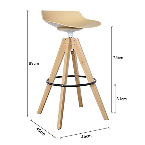 SDFGH Nordic Light Luxury bar Chair Simple net red bar Stool Front Desk Cafe Restaurant Leisure Back high Stool (Color : 3-Pack)