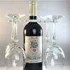 Wine Bottle Glass Holder/Butler For Four Glasses: White Vine Style