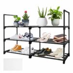 ALLFYL Large Shoe Rack, Shoe Storage Rack Metal Shoe Slot Organiser,12-16 Pairs Shoes Thickened Shoe Organiser For Hallway,Living Room,Bedroom Qu