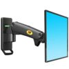 NB North Bayou TV Monitor Wall Mount Bracket Full Motion Articulating Swivel for 17-27 Inch Monitors with Gas Spring (Black Single Extension) F12