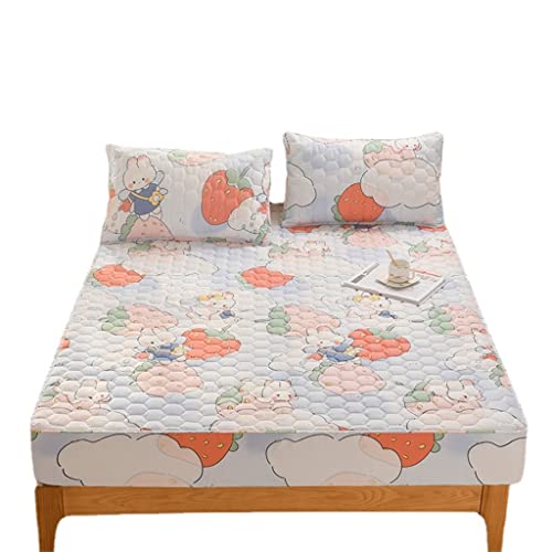 LIUZH Mattress Sheet Single Brushed Waterproof Mattress Cover Waterproof Dirty Dust Cover Mattress Cover (Color : D, Size : 180 * 200CM)