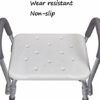 CHEWO Bath Stools,Shower Stool Bathroom Seat Bath Seat Height Adjustable with Armrests Lightweight Aluminum with Backrest Folder for Elderly Woma