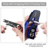 Proster RJ45 Crimp Tool Set All-in-one RJ45 Crimping Tool Kit with 50 PCS CAT6 Pass Through Connectors 50 PCS RJ45 Cat6 Protection Covers RJ45 Pa