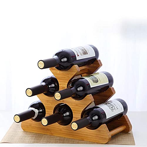 NEOCHY Wine Rack Countertop – Display Free Standing Natural Shelf for Bar Kitchen Natural
