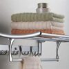 XMING Stainless Steel Folding Movable Bath Towel Rack Multi-function Storage Rack, Stainless Steel Bathroom Pendant (Size:50 * 25 * 10 Cm)
