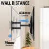 Mounting Dream TV Wall Mount Bracket Swivel and Tilt for Most 26-55 Inch LED, LCD and OLED Flat Screen TVs up to VESA 400x400mm and 27 kg with Fi