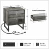 armocity Night Stand with Charging Station, Nightstand with LED Lights, Modern Nightstand Bedside Table with Big Capacity Acrylic Drawer, End Tab