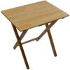 Home Vida Folding Wooden TV Dinner Laptop Snack Table, Natural