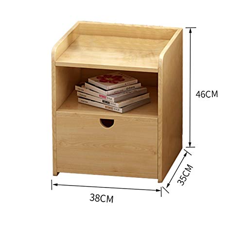 JYDQM Solid Wood Bedside Cabinet Simple Minimalist Bedroom Locker, Small Cabinet Rack, Bedside Table