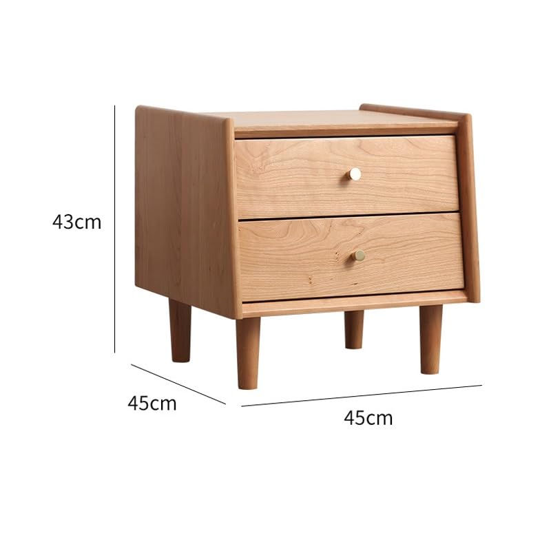 N/A Large Storage Space Storage Bedroom Bedside Small Corner Cabinet Solid Wood Bedside Table