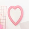 1 Piece Small Heart Shaped Makeup Mirror Tabletop Cosmetic Mirror Heart Makeup Mirror Vanity Makeup Mirror Lovely Mirror Wall Desktop Cosmetic Mi