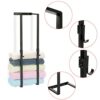 BTSKY 70cm Wall Rack for Rolled Towels with 2 Hooks - Bathroom Wall Mounted Brushed Towel Racks, Metal Bath Towel Storage Holder Organizer for La