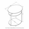 Furinno JAYA Simple Design Oval End Table, Side Table, Bedside Table, Walnut