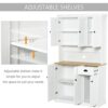 DSHGDJF White Storage Cabinet 71" Kitchen Sideboard Self-service Kitchen Pantry With Microwave Stand With Drawers