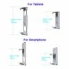 Phones Wall Mount, WANPOOL Wall Mount for Phones & Tablets, fits on Smooth and Rough Surfaces (White)
