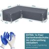 smartpeas L Shaped Outdoor Furniture Covers for Garden - Dimension 255x255x100 cm 70 - Grey Waterproof Cover for Patio Corner Sofa in L Shape - P