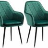 dining chair Kitchen Dining Room Furniture Chairs Dining Chairs Set Of 2 Kitchen Dining Room Leisure Room Corner Chairs Velvet Reception Chairs W