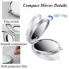 PLITI Dog Lover Compact Mirror Horse Lover Gift I Like Horses & Dogs and Maybe 3 People Pocket Mirror for Women (Horses Dogs People MM)