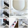 Toilet Seat Soft Close, Toilet Seats with Quick Release for Easy Clean, Easy Top Fixing with Adjustable Hinges, Anti-Slip Standard White D Shape