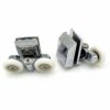 YUANQIAN Stainless Steel 23mm Shower Door Twin Rollers Runners – Set of 4-Top & Bottom