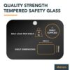 mahara Single Black Tempered Safety Glass Floating Shelf 38cm Width Maximum 10kg per Shelf for DVD players TV accessories Games Consoles Virgin b