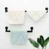 RAKUTE Bathroom, Wall Mounted Towel Rack, Adjustable Suction Cup Abs Material Towel Holder Towel Rail Bar for Bathroom Kitchen Single-Layer Minim