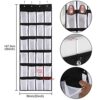 24Large Mesh Pockets Over The Door Shoe Organizer Hanging Shelf Shoe Rack Storage Stand Organiser Holder Baby Closet Storage Hook with 6 Shoes St