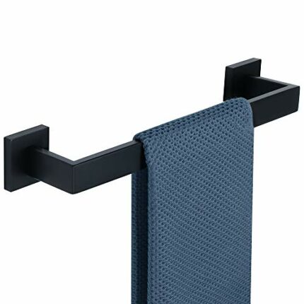 Sayayo Towel Rails Wall Mounted Bathroom Towel Holder 40CM Towel Bar, SUS-304 Stainless Steel Matte Black Finish, EGYT040-B